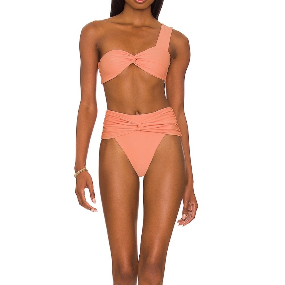 Tularosa Lucci High Waist Bottom in Coral